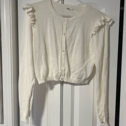 Girls Sz 12/14 Button Up Sweater 