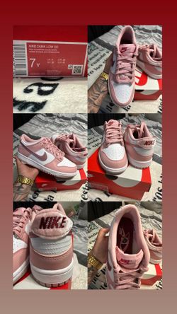 Nike Dunk Low GS (Pink Glaze/pink Glaze- White)