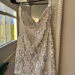 Silver Sequin Dress - size M