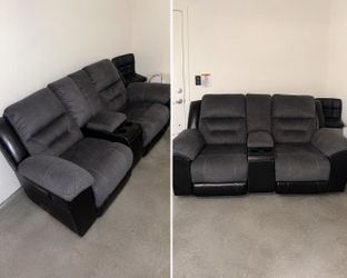 $200 OBO - Reclining Loveseat w/ Cupholders & Storage Console – Clean – Pickup in Chandler