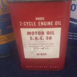 Montgomery Ward Vintage Oil Can FULL 