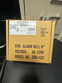 Fire Alarm Red 6” Bell