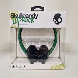 Lot of 10 Brand New Skullcandy Supreme Sound Uprock Headphones in Green Rasta