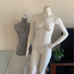 Two Mannequin’s And Clothing Rack 