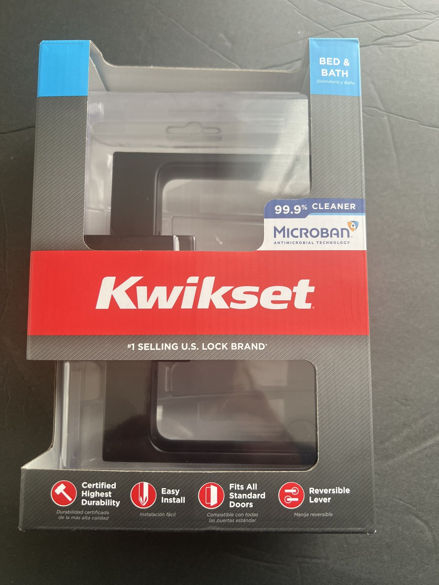 Kwikset Black Bed And Bath Handles
