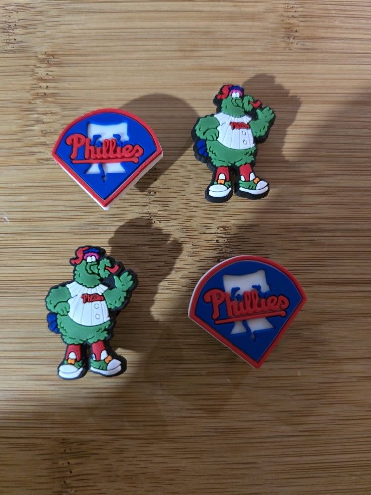 Lot Of 4 Phillies Shoe Charms 