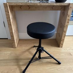 Drum Throne - Leather, All Black