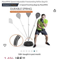 MaxxMMA Speed-Adjustable Freestanding Reflex Bag Kit