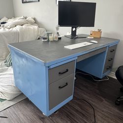 Retro Vintage Steel Tanker Desk