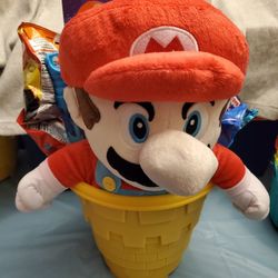 Super Mario Plush  Backpack Basket