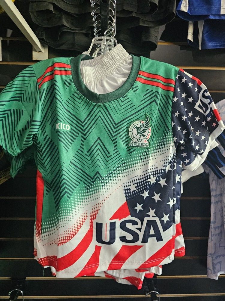 Jersey De Mexico/usa Para Niños