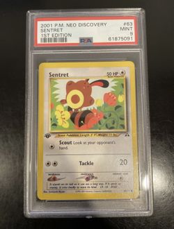 2001 P.M Neo Discovery Sentret 1st Edition #63 PSA 9