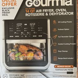 New Gourmia 14 QT Air fryer Dehydrator OVEN 