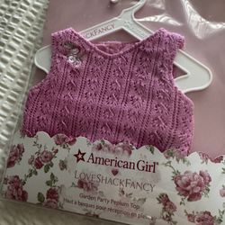 American Girl Live Shack Fancy Garden Party Peplum Top 