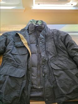 Men's Navy Field Jacket with Zip-Out Liner