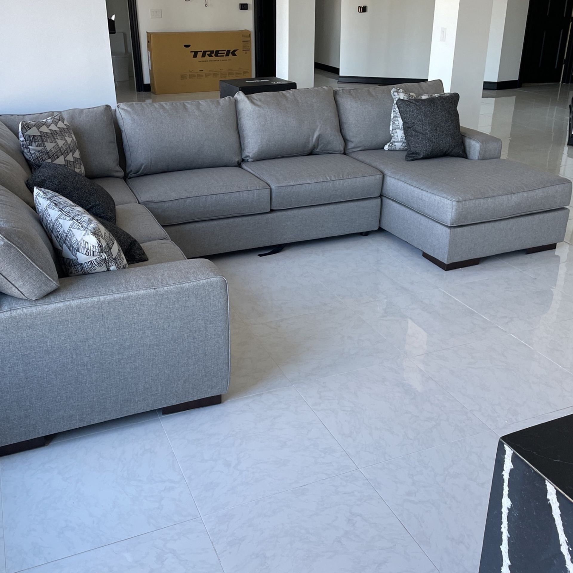 Brand New Sleeper Sectional With Nuvella Fabric