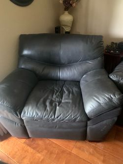 Black leather chair