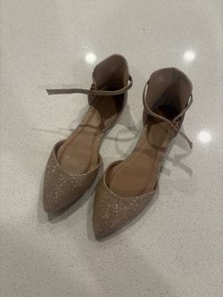 Glitter pointed toe flats