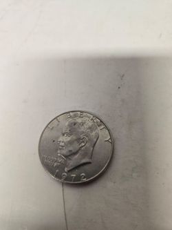 1972 United States Eisenhower dollar, a circulating coin with a portrait of President Dwight D. Eisenhower Not silver