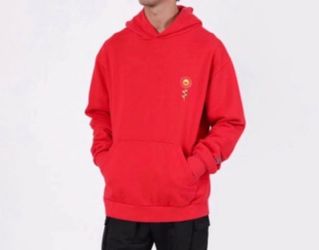 J BALVIN MORADO X TAKASHI MURAKAMI FLOWER HOODIE RED EXCLUSIVE Size Large