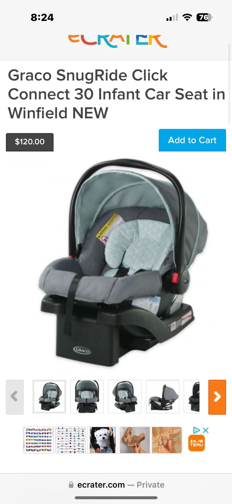 Graco SnugRide Click Connect 30 Infant Car Seat