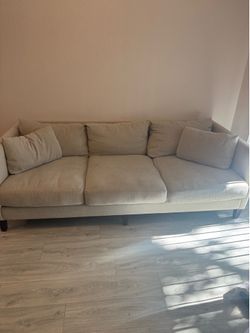Extra Deep 3 Cushion Couch In Beige