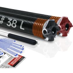 *NEW* Pair of 2" Garage Door Torsion Springs Set with Non-Slip Winding Bars&Gloves (0.273x2''x38'')