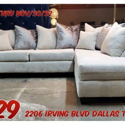 Beautiful Light Grey Sectional 