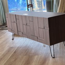 55” Mid Century Modern TV Stand for TVs Up to 60”, Wall Mounted Media Console, Floating TV Cabinet w