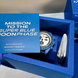 OMEGA  Super BLUE moon phase