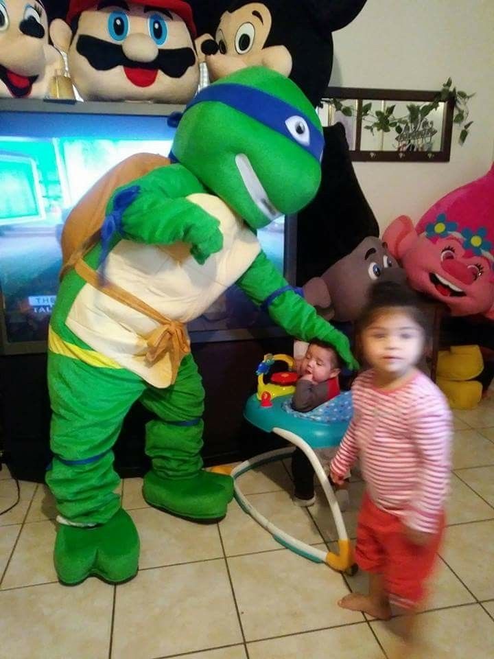 Ninja turtle mascot costume