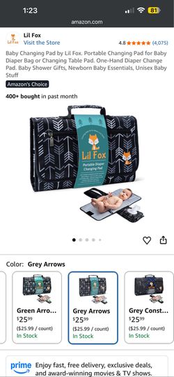 Lil fox baby changing mat