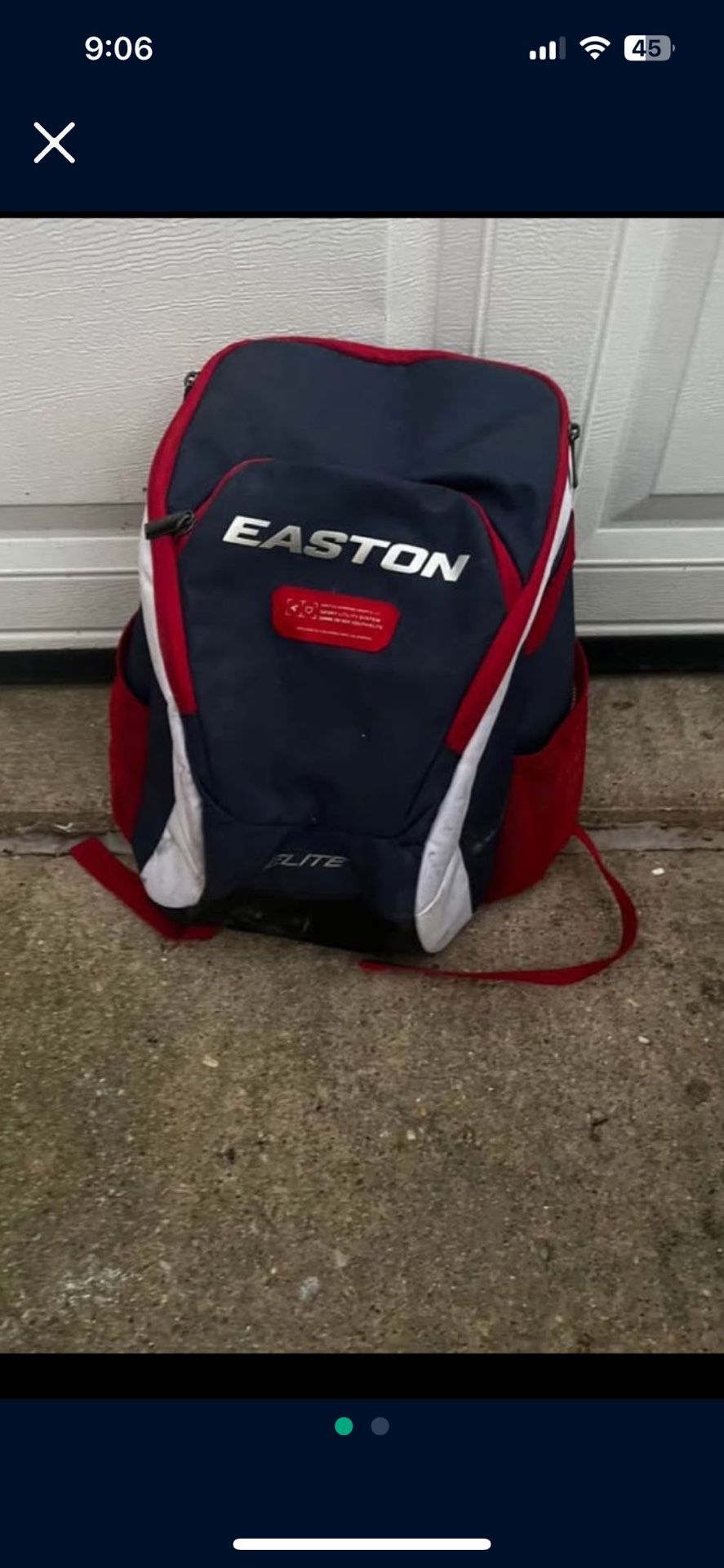 Easton kids baseball bag