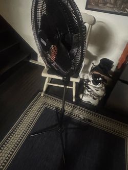 Black Pedestal Standing Fan