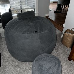 LoveSac CitySac + Cover + Footrest + Pillow — Great Condition!