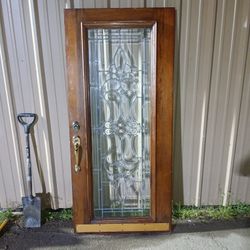 Lead Glass Fromt Entry Door Chicago Style. 36x80