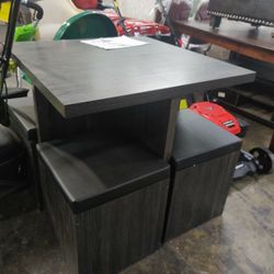 New Compact Table And Chairs With Storage In Chairs Table Has Some Scratches