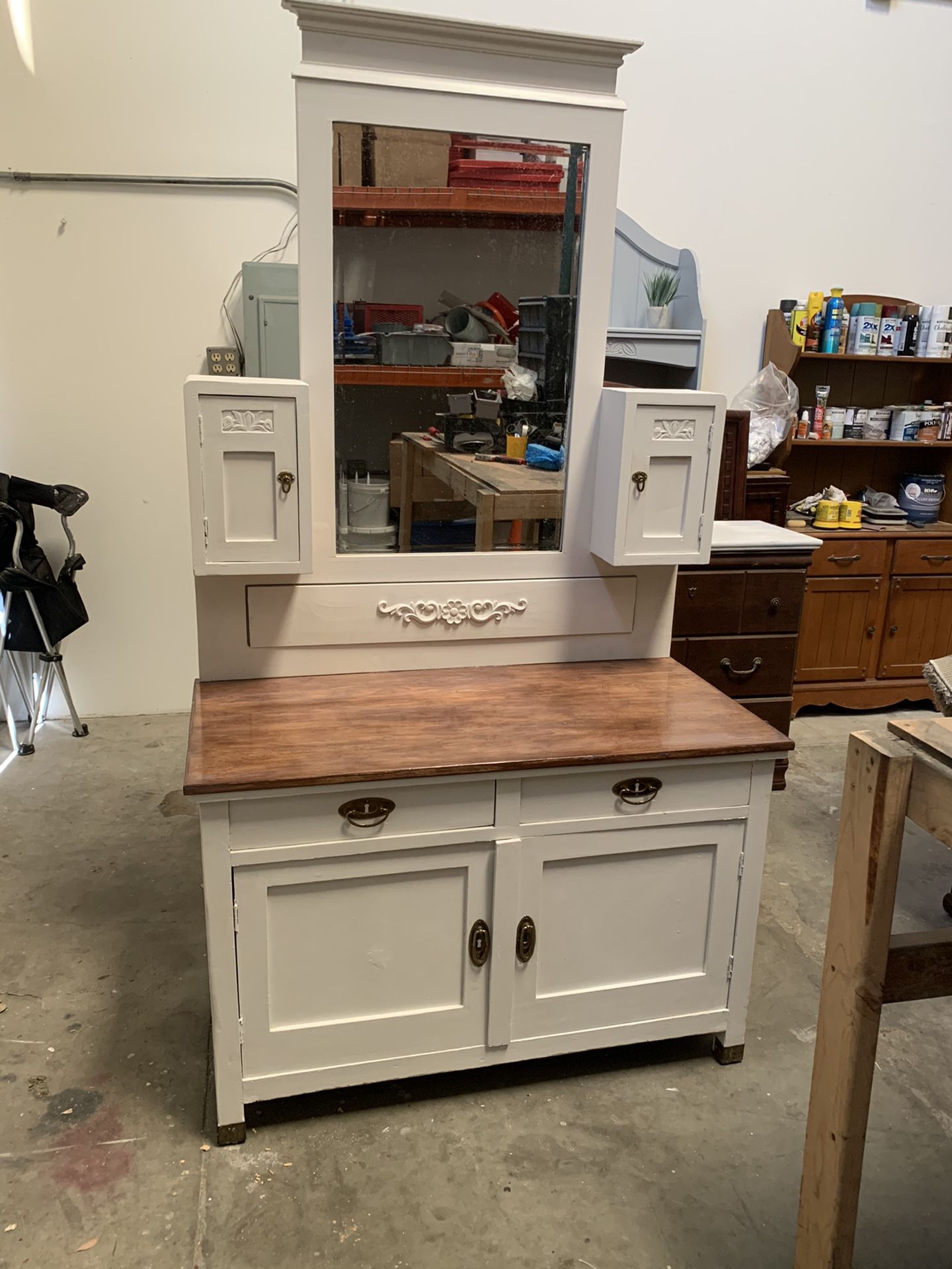 Entry Table, Antique/vintage Buffet/vanity/side Table