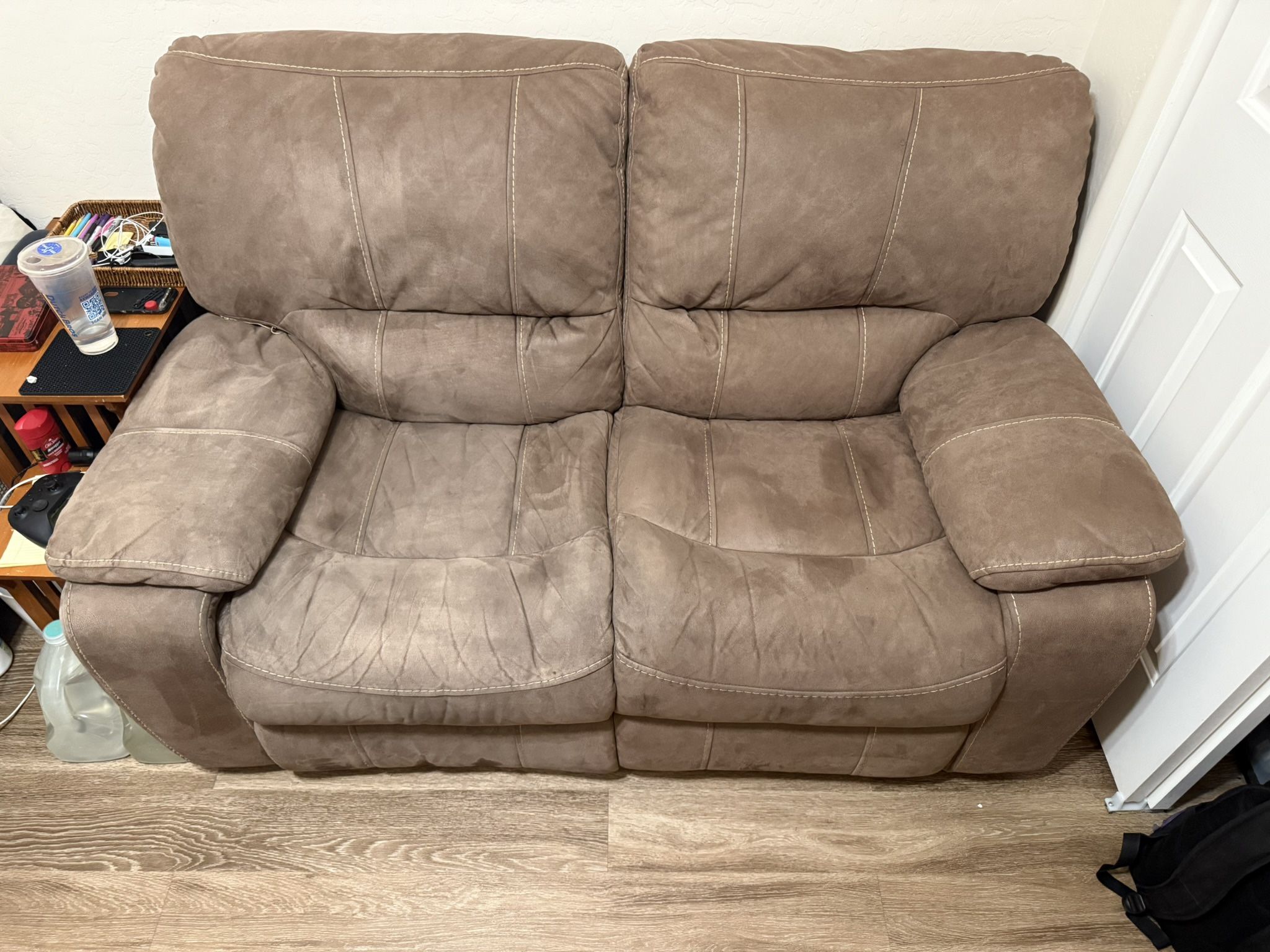 Brown Electric Recliner Loveseat
