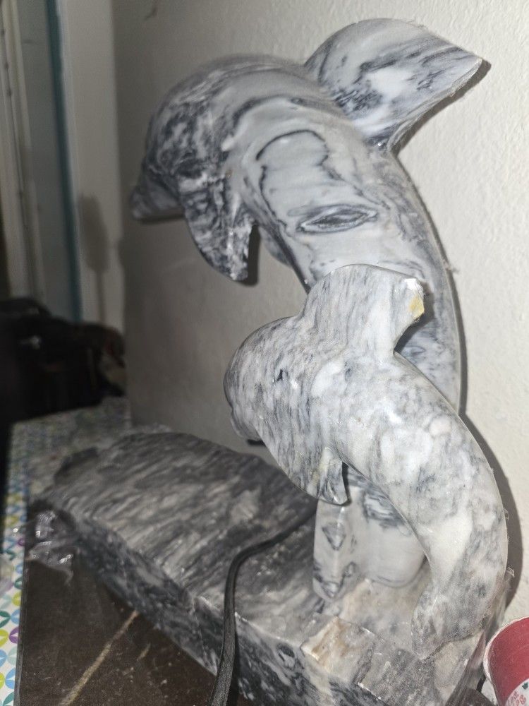 Marble Dolphin Statue
