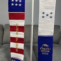 Usa And Honduras Graduation Stole 