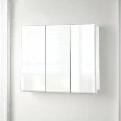 36-3/8 in. W x 30-3/16 in. H Frameless Surface-Mount Tri-View Bathroom Medicine Cabinet 36-3/8 in. W x 30-3/16 in. H Frameless Surface-Mount Tri-View Bathroom Medicine Cabinet