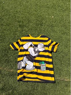 Popeye Striped Graphic T Shirt XL New With Tags Embroidered Cartoon Tee