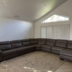 GOOD condition REAL leather couch 