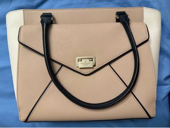 👜 Kate Spade Envelope Structured Tote – Tan & Cream Colorblock