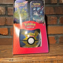 SEALED Pokémon Trading Card Game Three Pack Booster Packs Christmas Gift Scarlet And Violet Padian Fates Mini Tin
