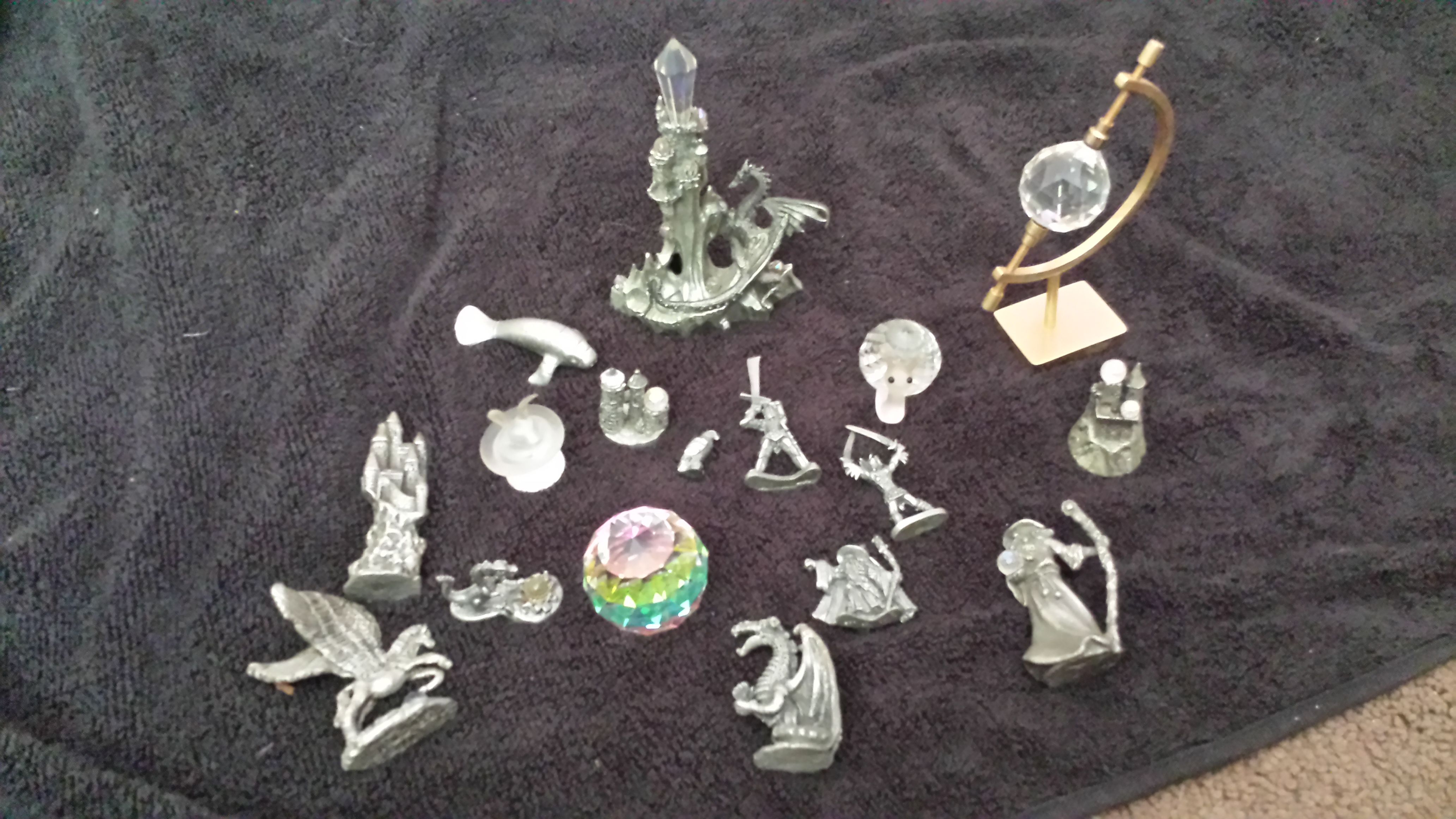 Crystal and Pewter collectibles