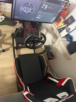 Racing sim cockpit + moza and monitor (brand new)