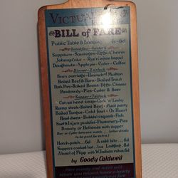 Vintage HOTEL MENU Board