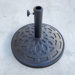 (NEW) $30 Patio Umbrella Base 19” Round Stand Outdoor Garden Market, Weight 30lbs 